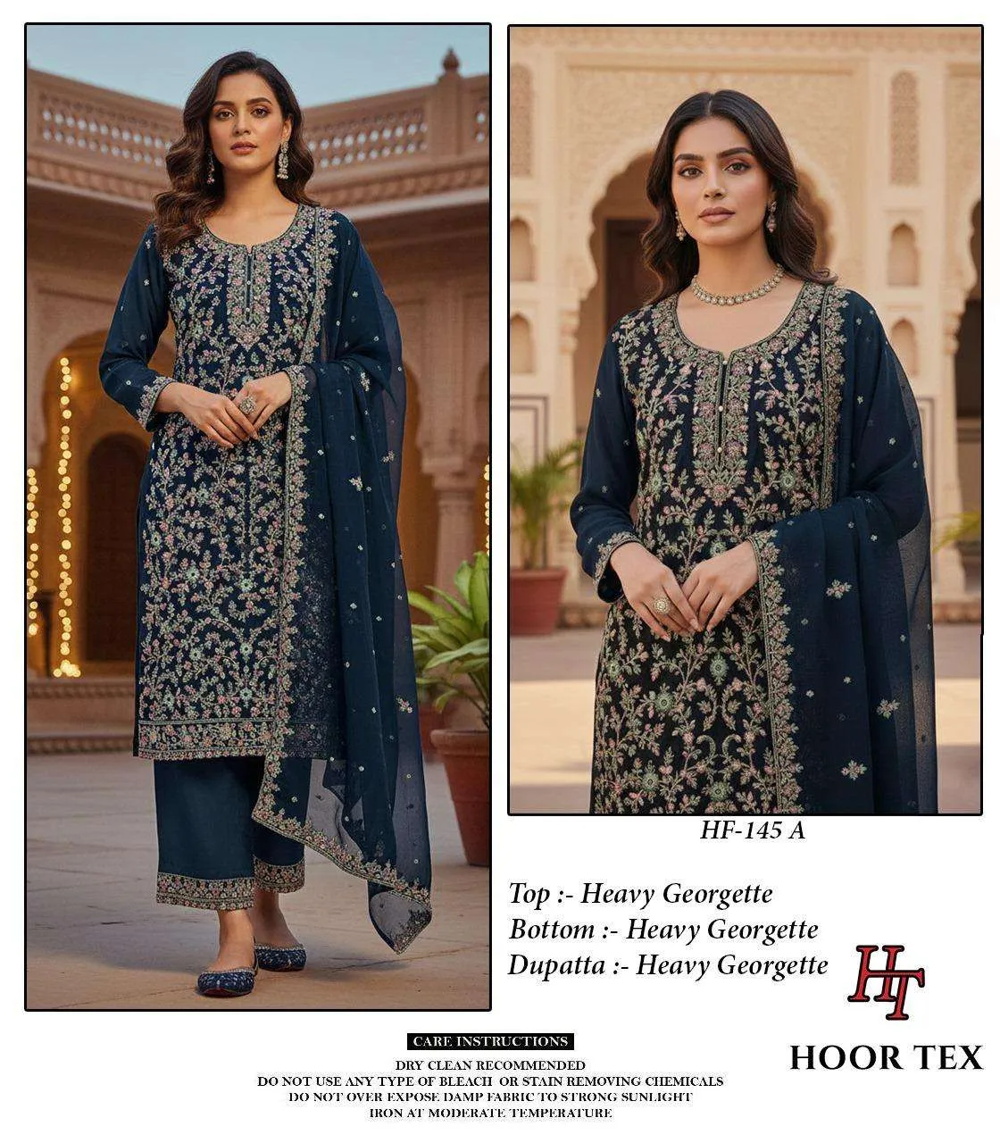 Hoor Tex Design No - Hf 145 A-d Pakistani Readymade Suits