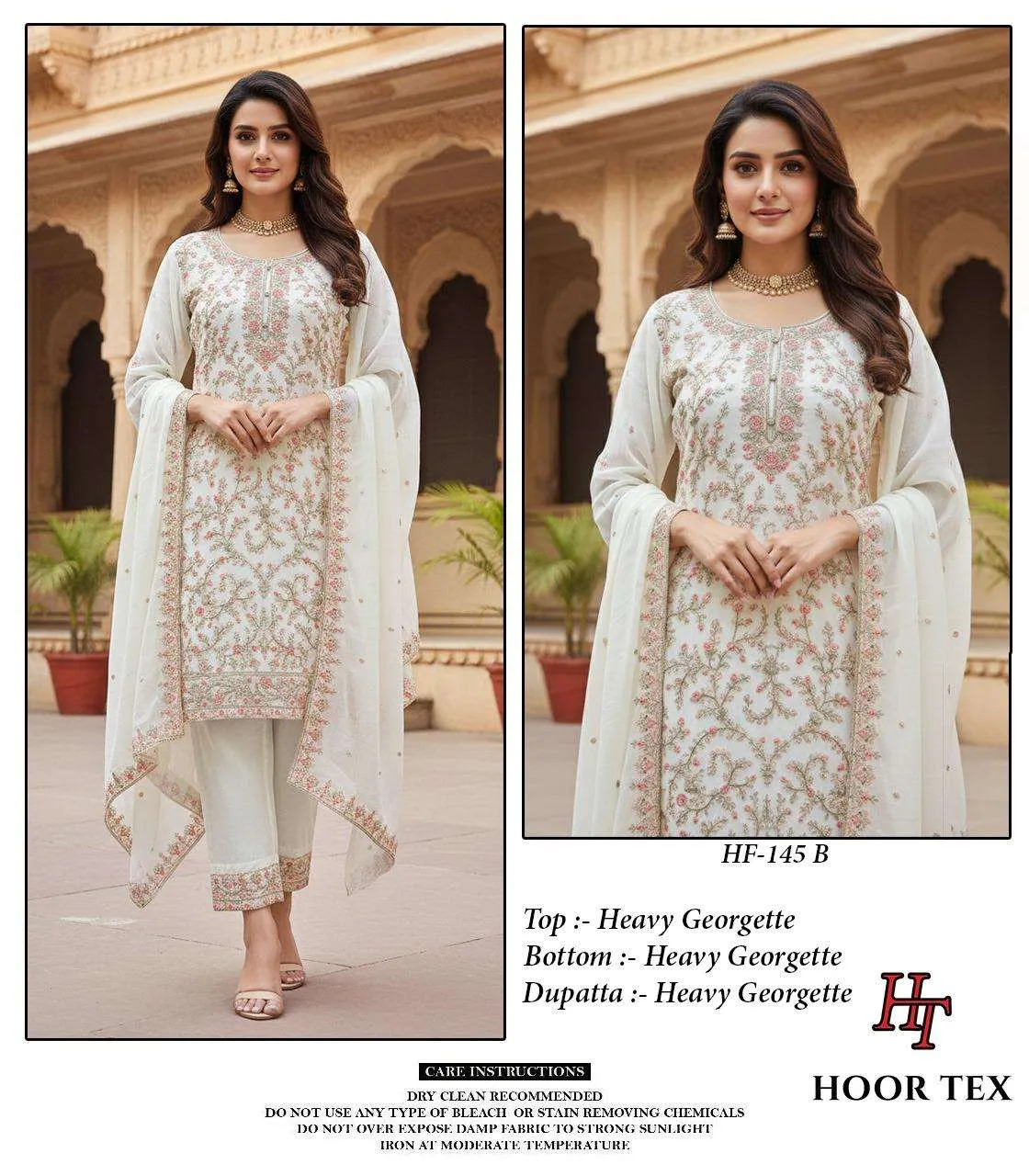 Hoor Tex Design No - Hf 145 A-d Pakistani Readymade Suits