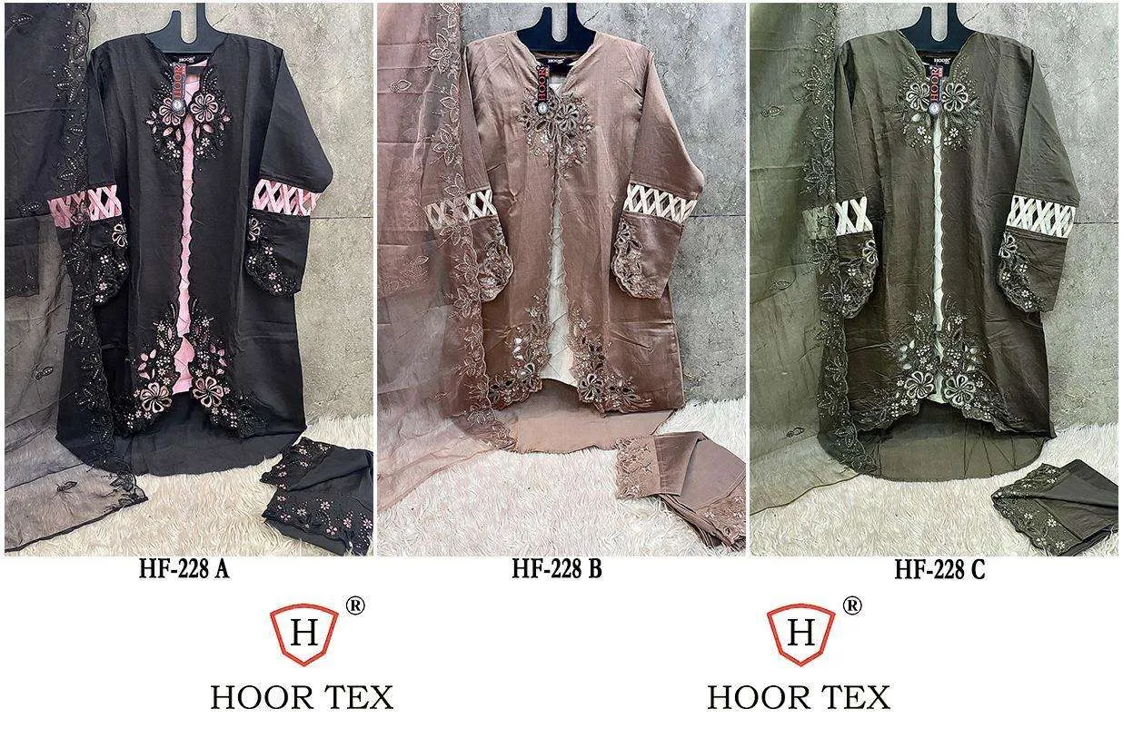 Hoor Tex Design No - Hf 228 Abc Readymade Suits