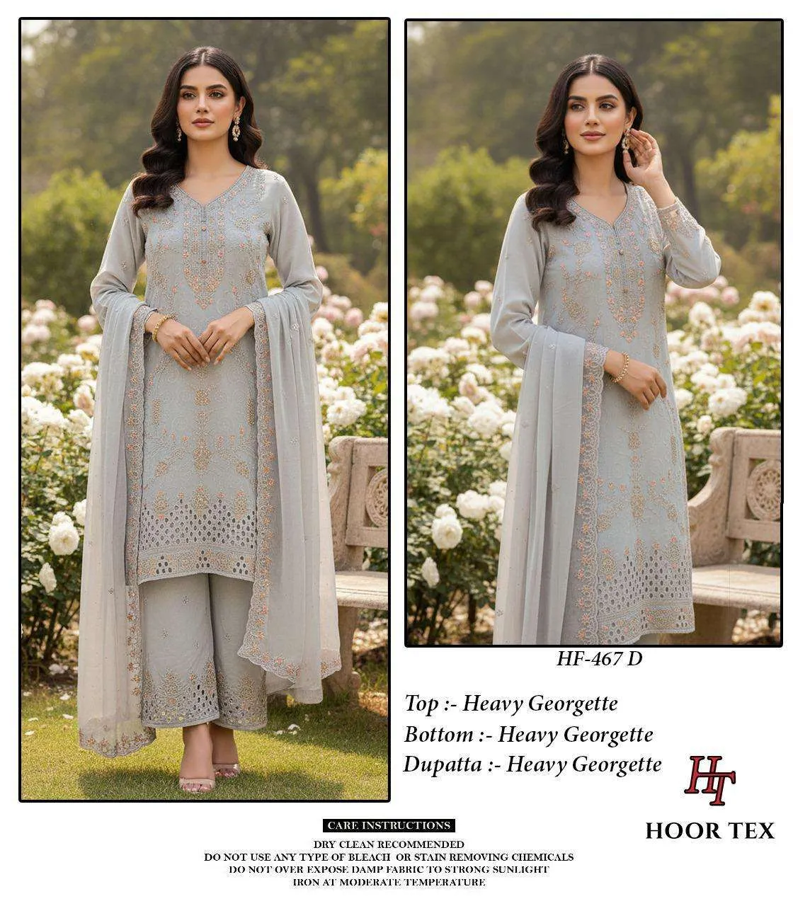 Hoor Tex Design No - Hf 467 A-d Pakistani Readymade Suits