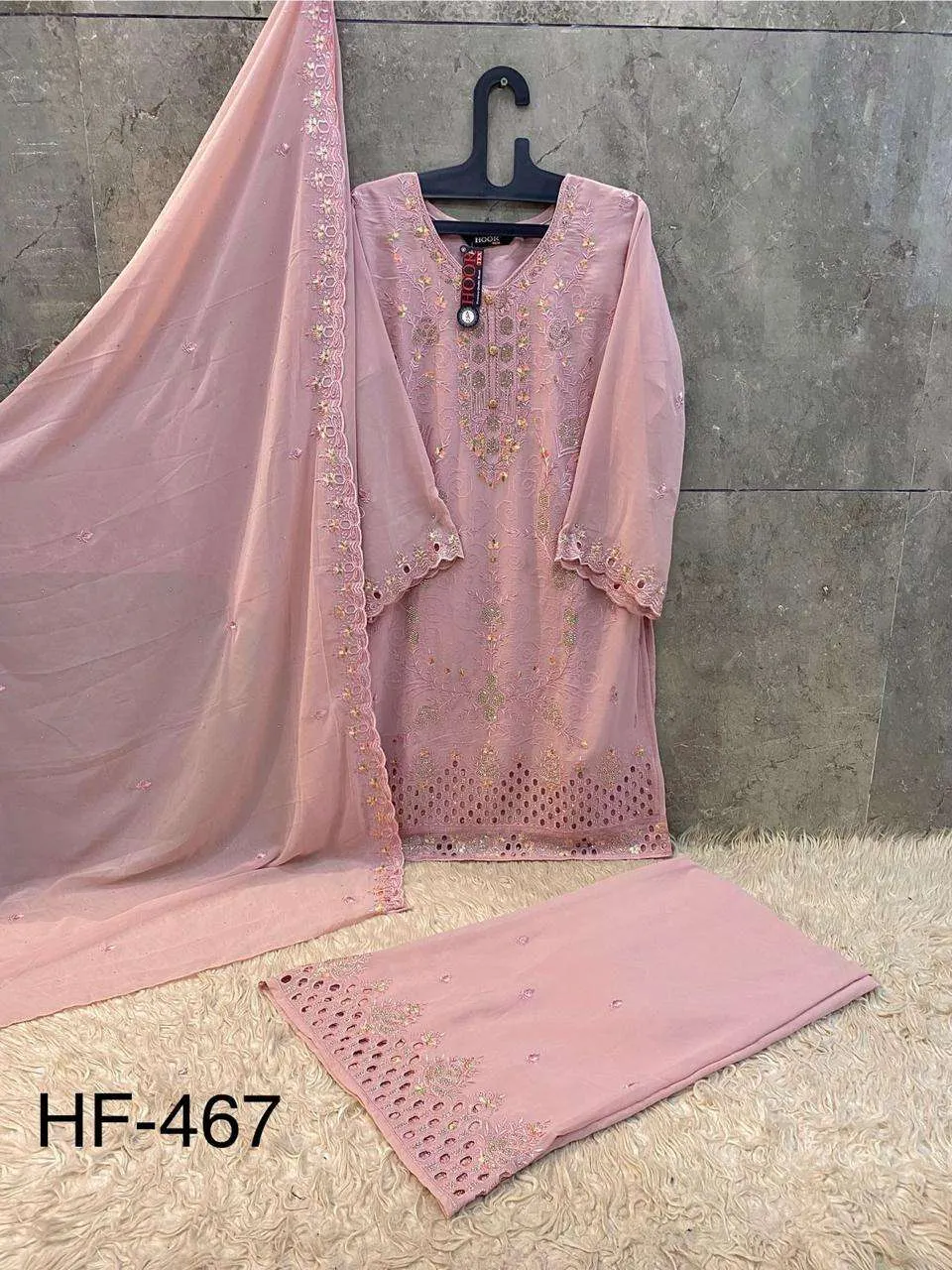 Hoor Tex Design No - Hf 467 A-d Pakistani Readymade Suits
