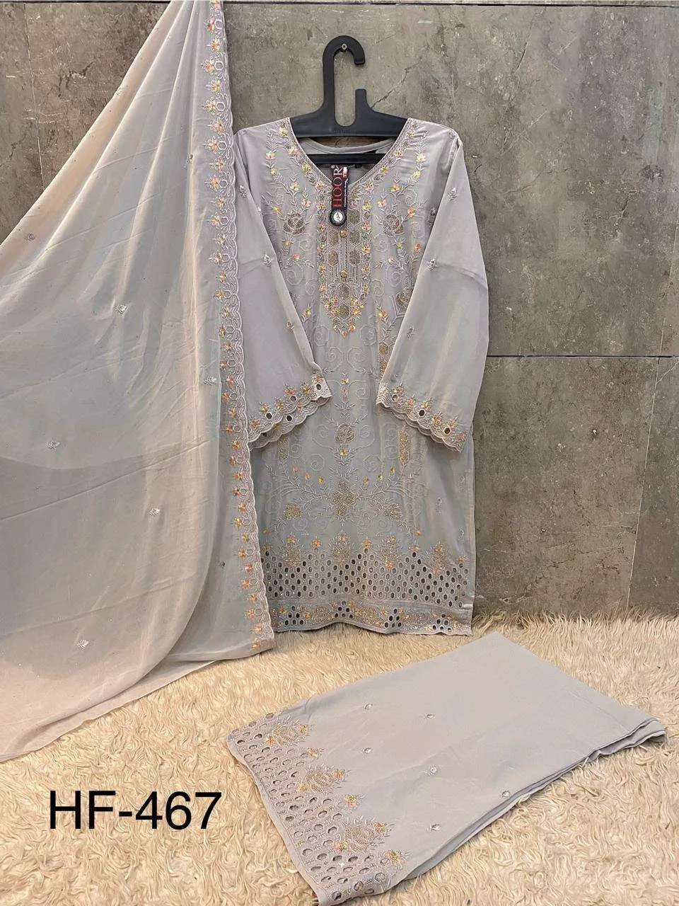 Hoor Tex Design No - Hf 467 A-d Pakistani Readymade Suits