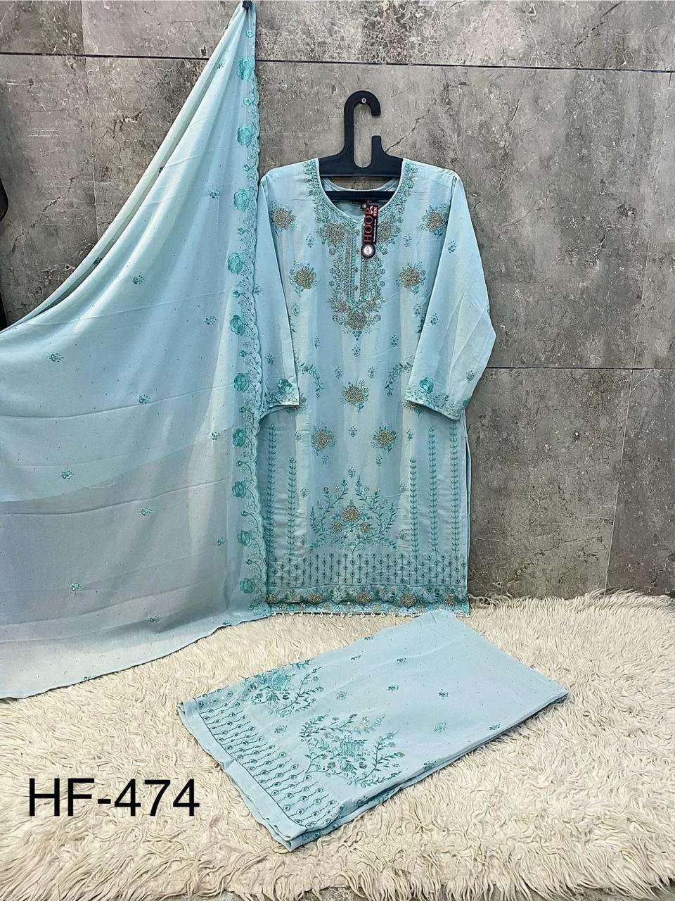 Hoor Tex Design No - Hf 474 A-d Pakistani Suits