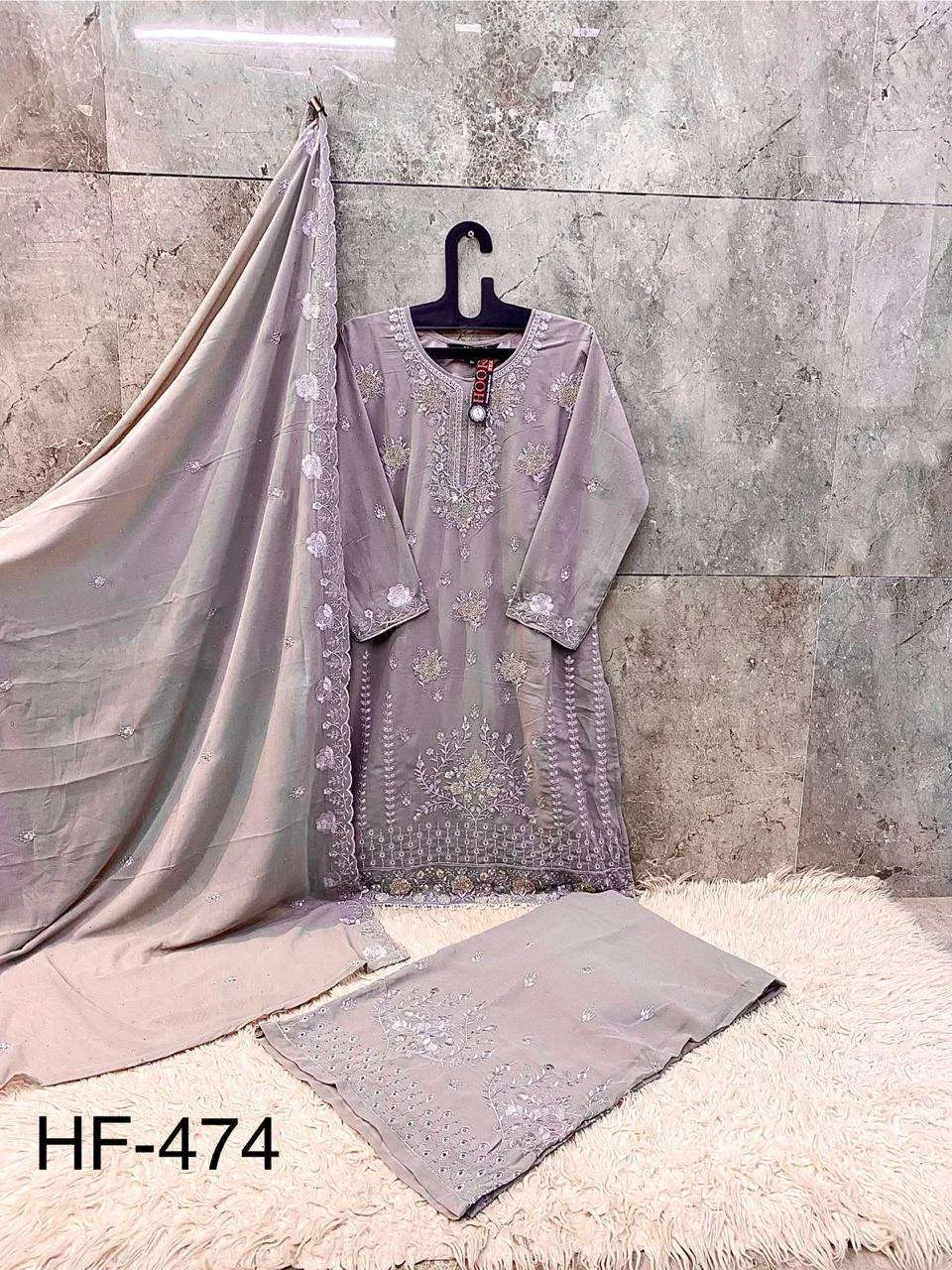Hoor Tex Design No - Hf 474 A-d Pakistani Suits