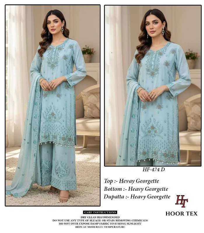 Hoor Tex Design No - Hf 474 A-d Pakistani Suits