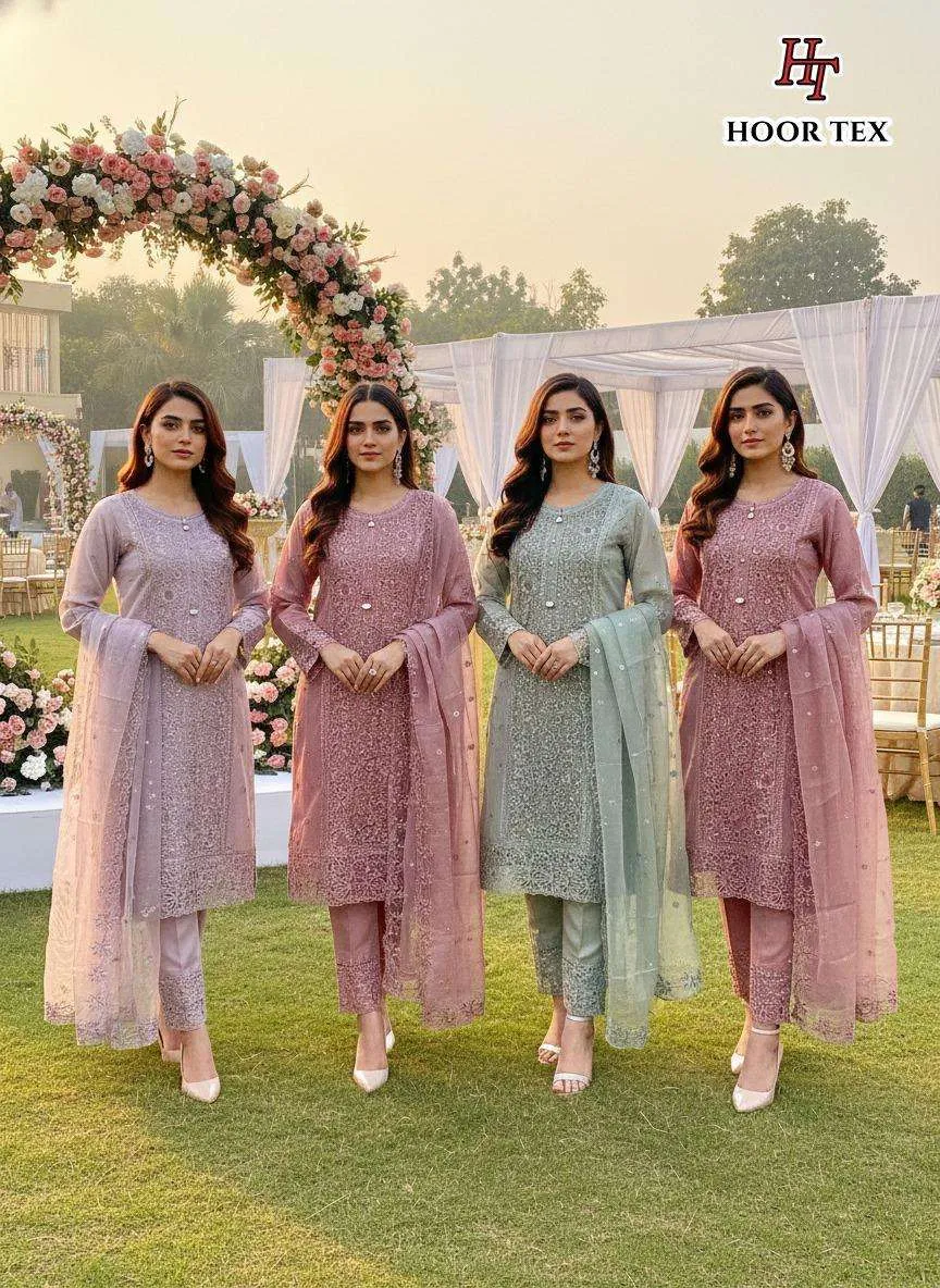 Hoor Tex Design No - Hf 475 A-d Pakistani Readymade Suits