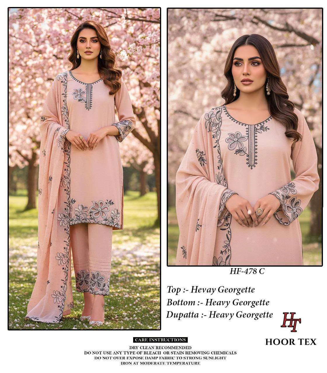 Hoor Tex Design No - Hf 478 A-d Pakistani Readymade Suits