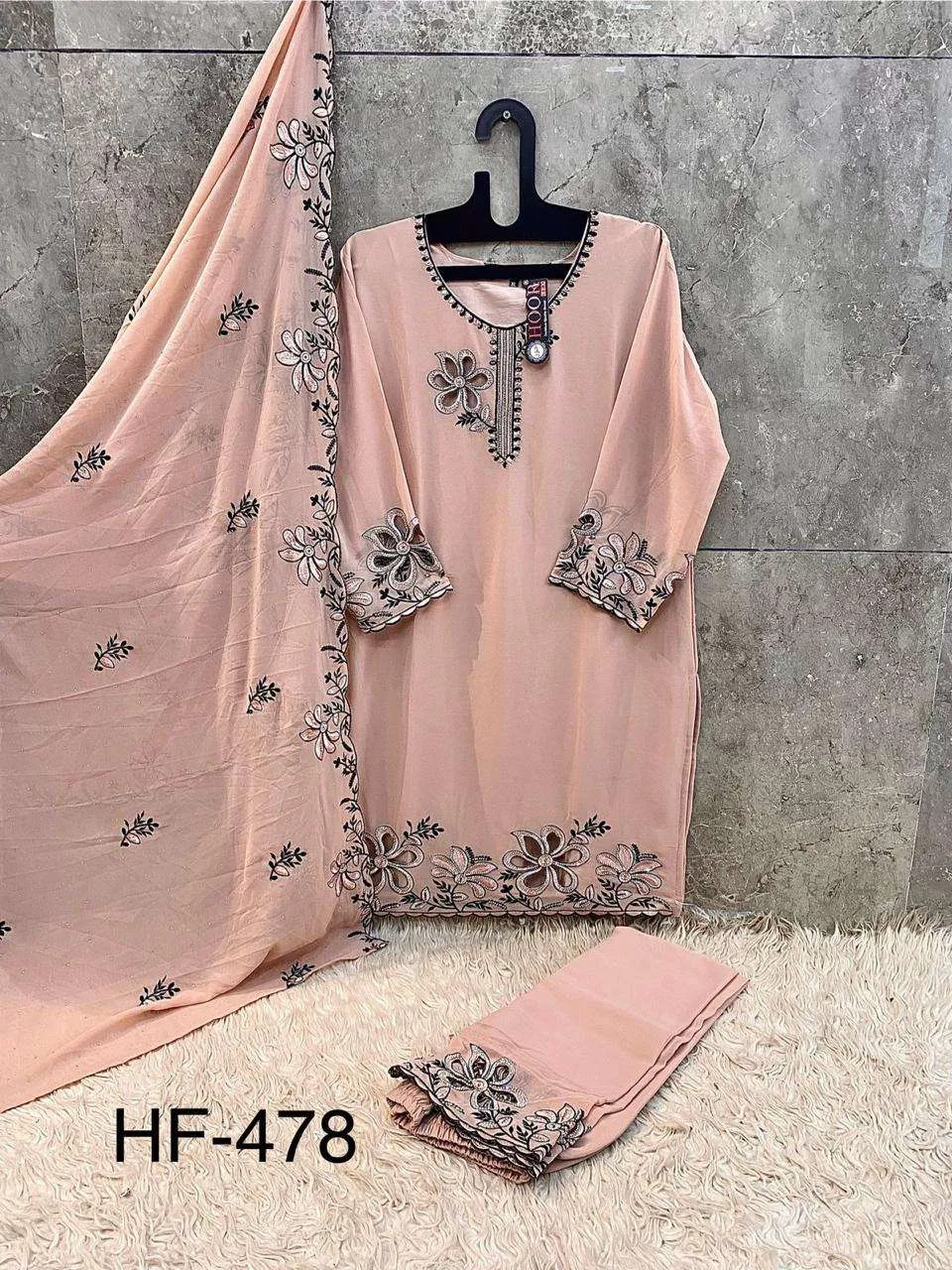 Hoor Tex Design No - Hf 478 A-d Pakistani Readymade Suits