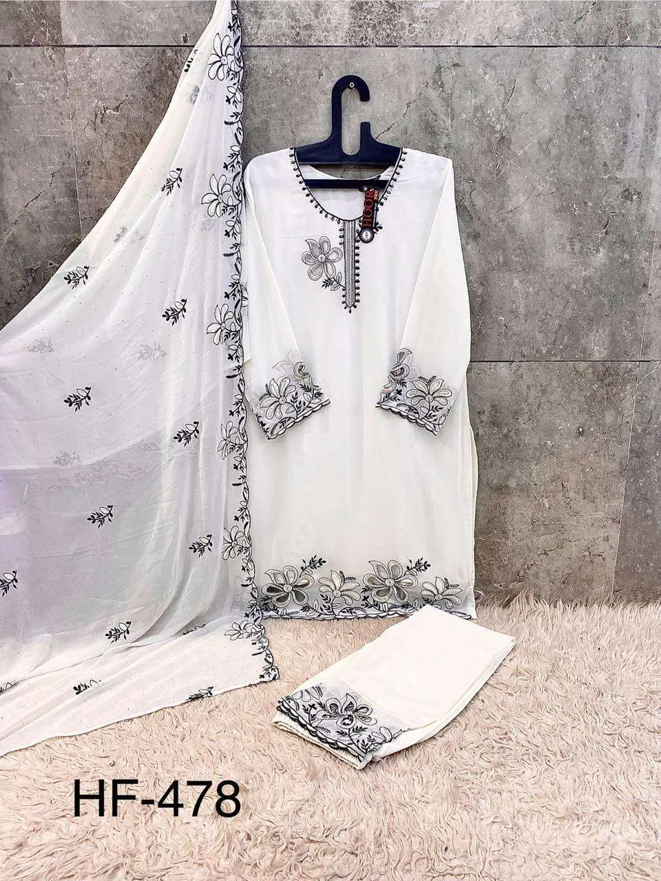 Hoor Tex Design No - Hf 478 A-d Pakistani Readymade Suits