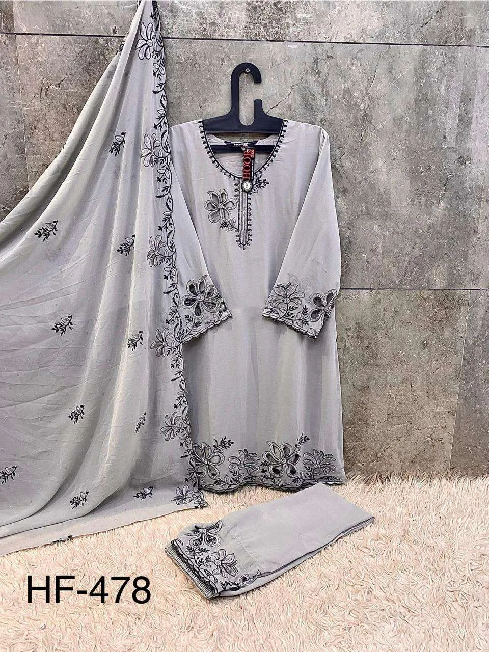 Hoor Tex Design No - Hf 478 A-d Pakistani Readymade Suits