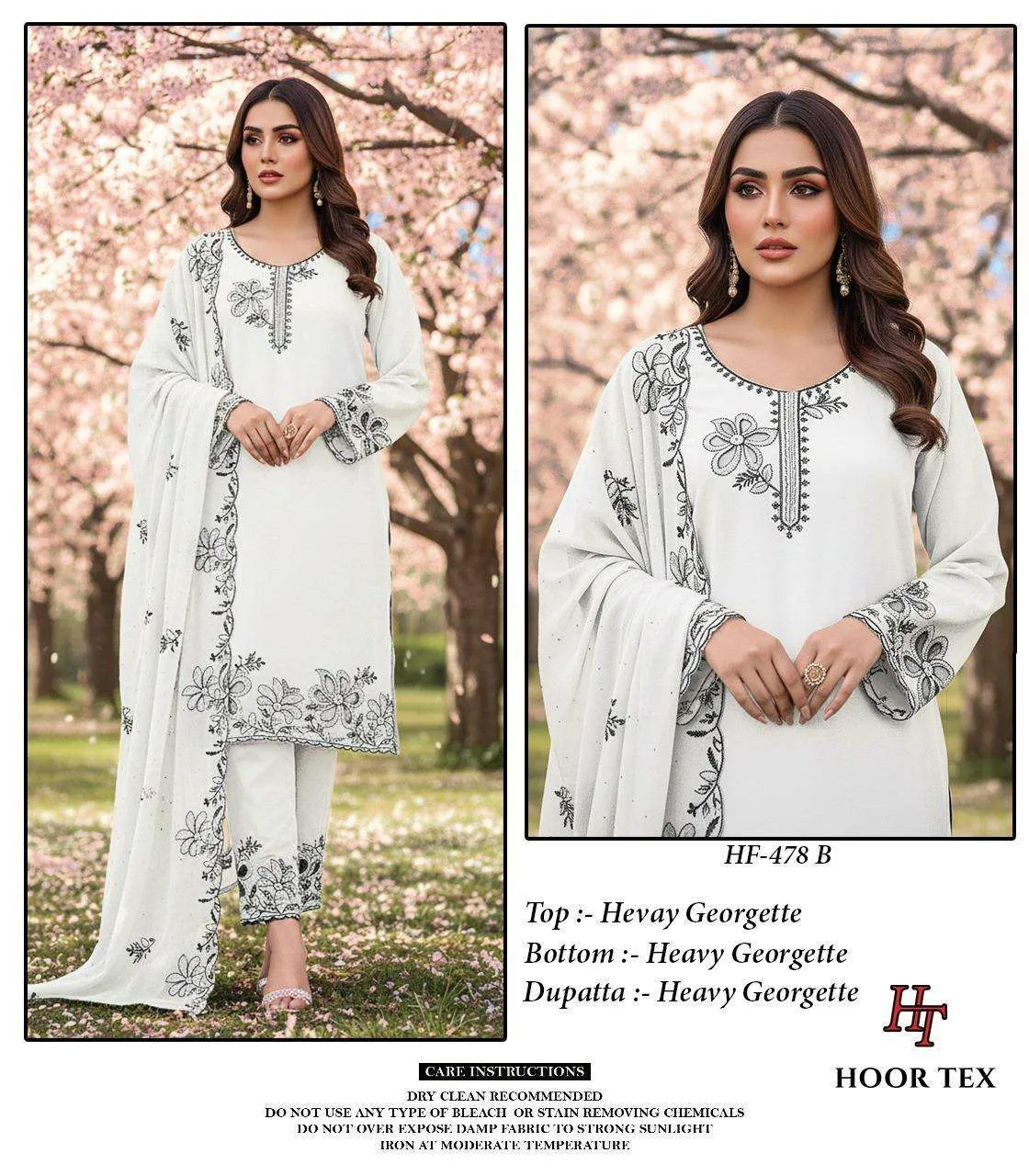 Hoor Tex Design No - Hf 478 A-d Pakistani Readymade Suits