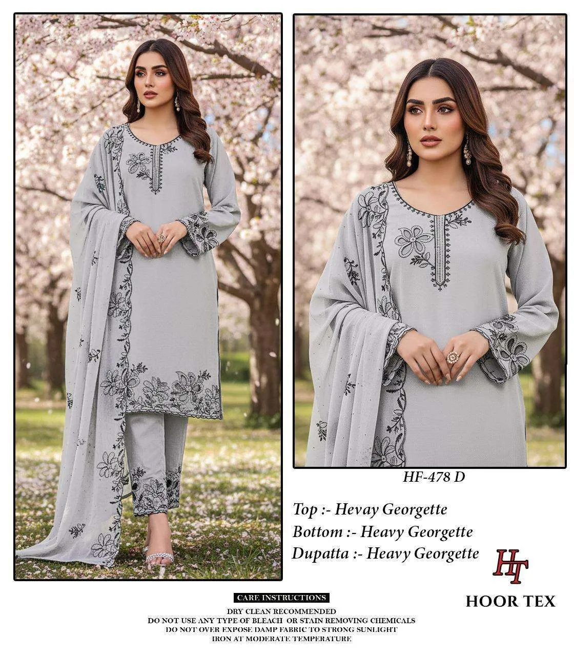 Hoor Tex Design No - Hf 478 A-d Pakistani Readymade Suits
