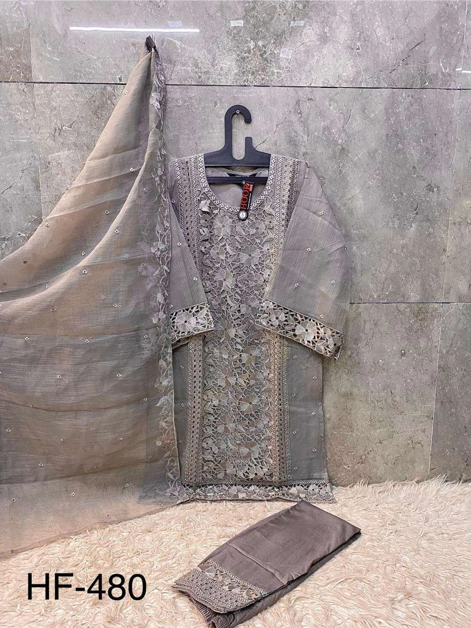Hoor Tex Design No - Hf 480 A-d Pakistani Readymade Suits
