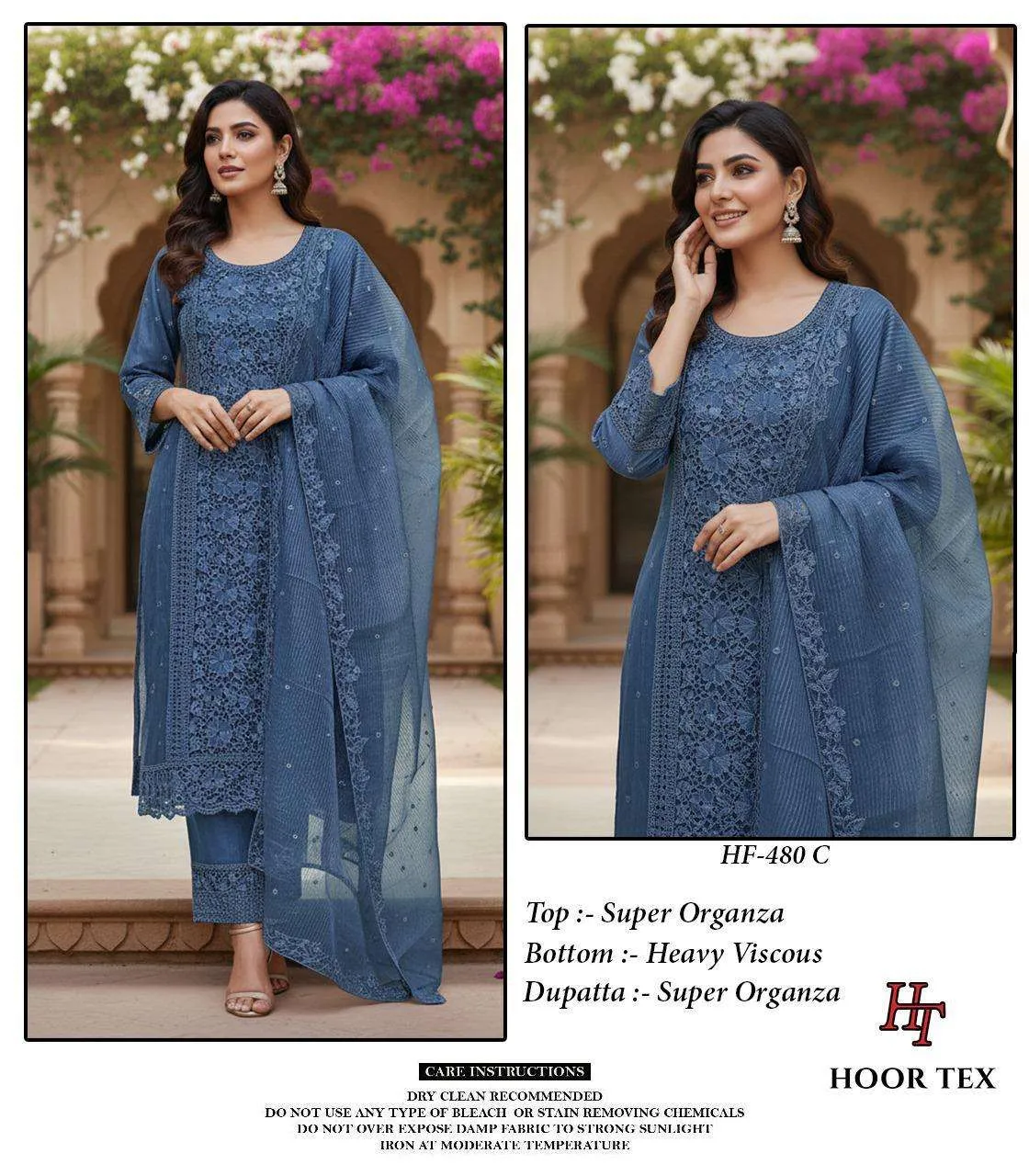 Hoor Tex Design No - Hf 480 A-d Pakistani Readymade Suits