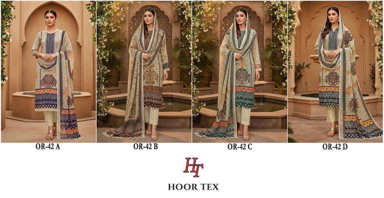 Hoor Tex Design No - or 42 A-d Pakistani Readymade Suits