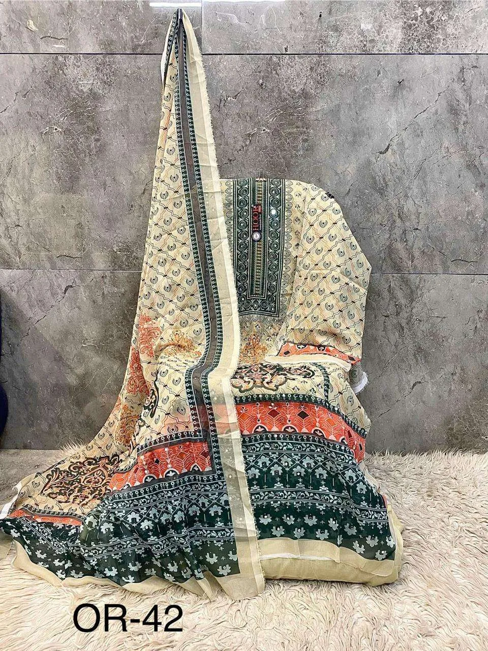 Hoor Tex Design No - or 42 A-d Pakistani Readymade Suits