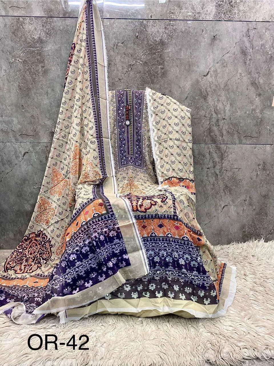 Hoor Tex Design No - or 42 A-d Pakistani Readymade Suits