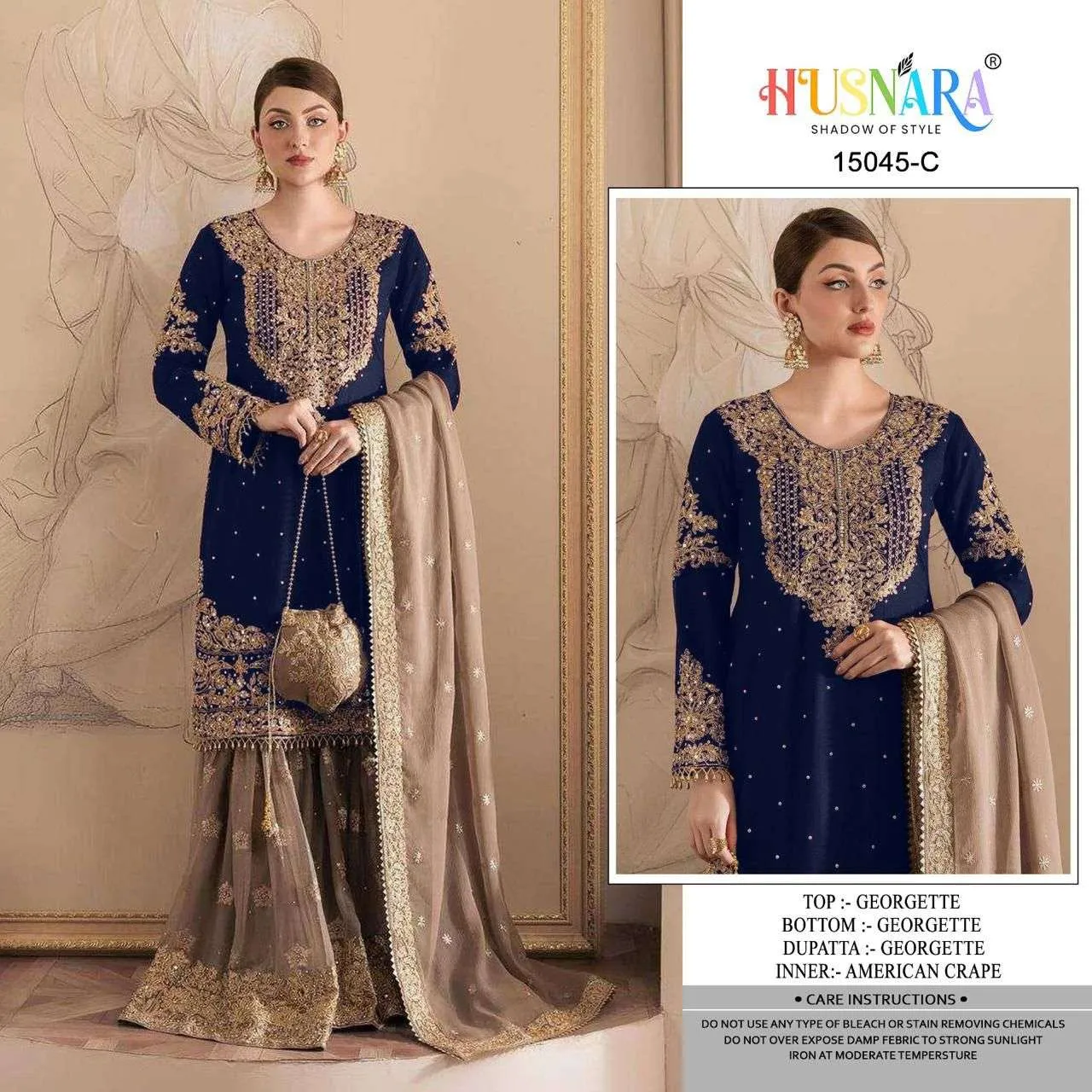 Husnara Design No - 15045 Cd Readymade Suits