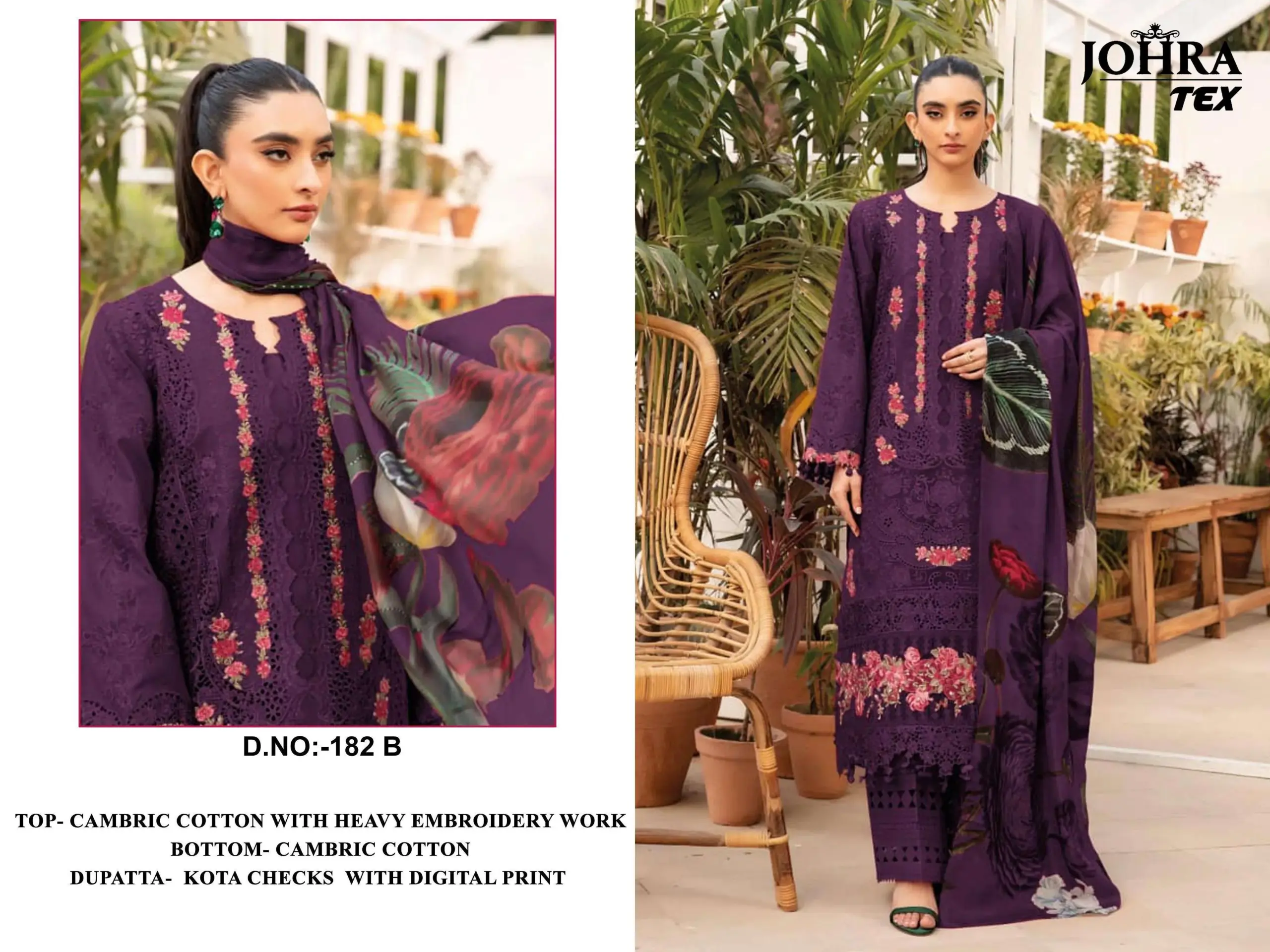 Johra Tex Design No - Jt - 182 Ab Pakistani Suits