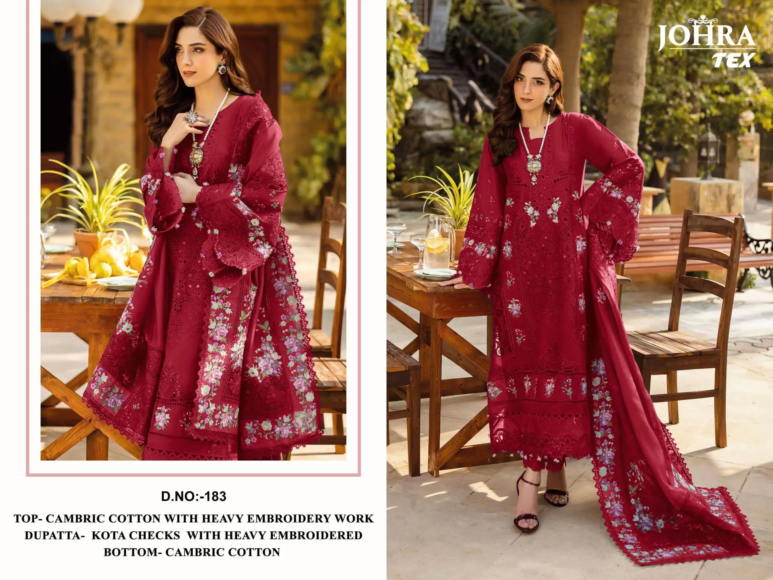 Johra Tex Design No - Jt - 182 Ab Pakistani Suits
