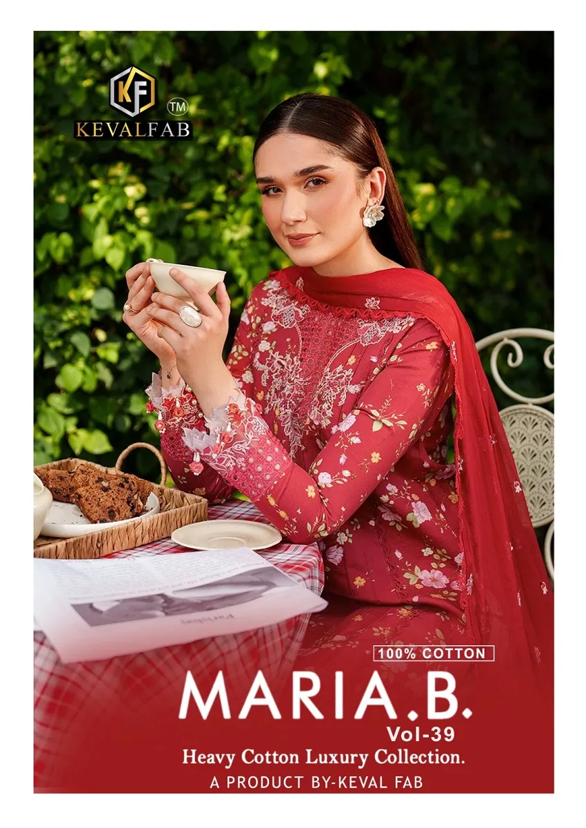 Keval Maria B Vol 39 Unstitched Suits