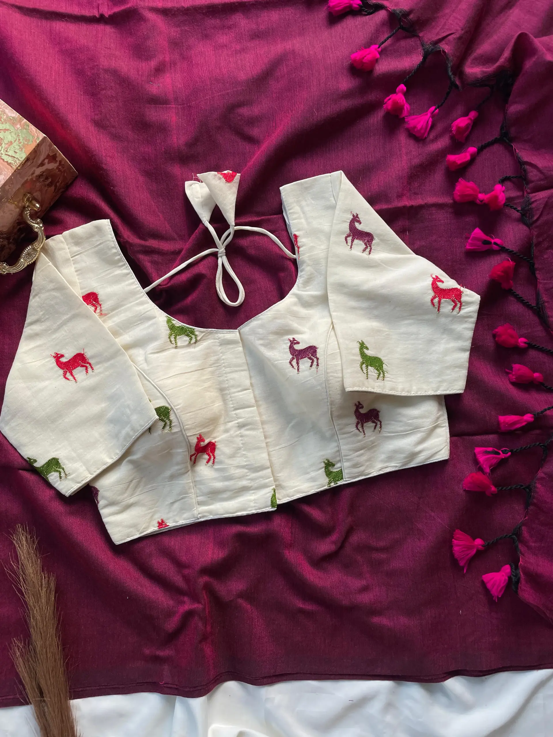 Khadi Work Vol 1 Cotton Saree with Designer Blouse Sarees