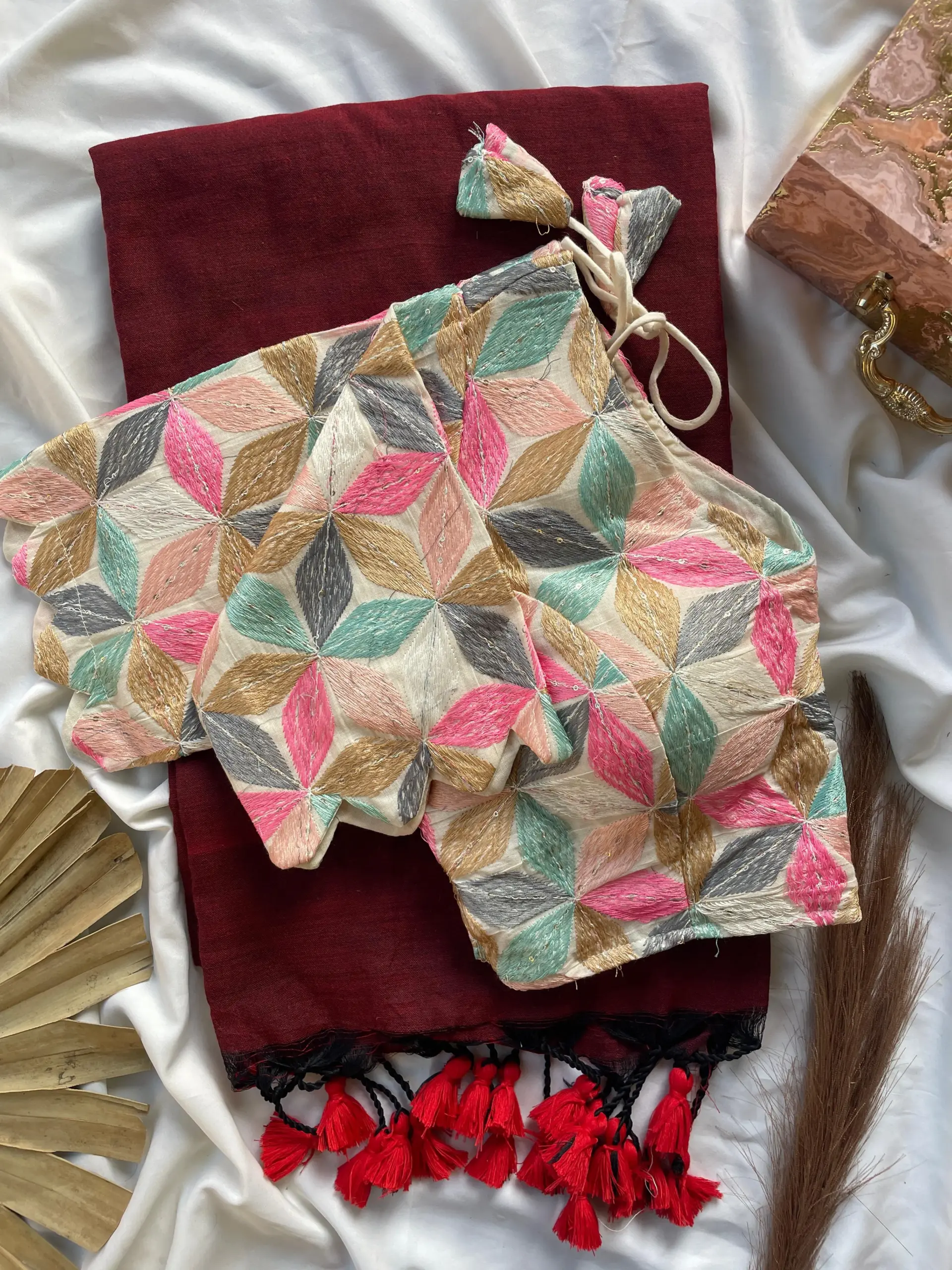 Khadi Work Vol 3 Cotton Saree Designer with Work Blouse Collection Sarees