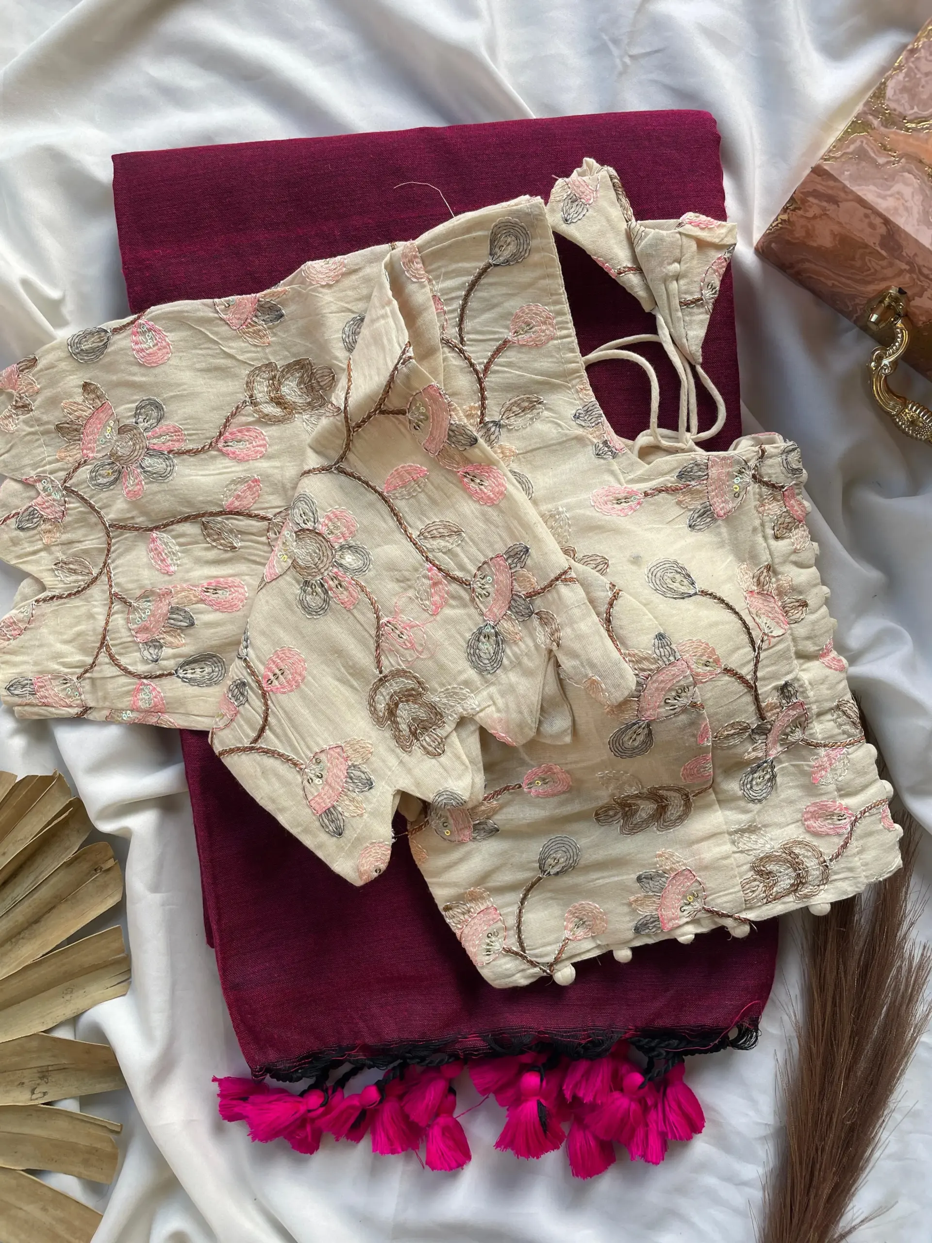 Khadi Work Vol 3 Cotton Saree Designer with Work Blouse Collection Sarees