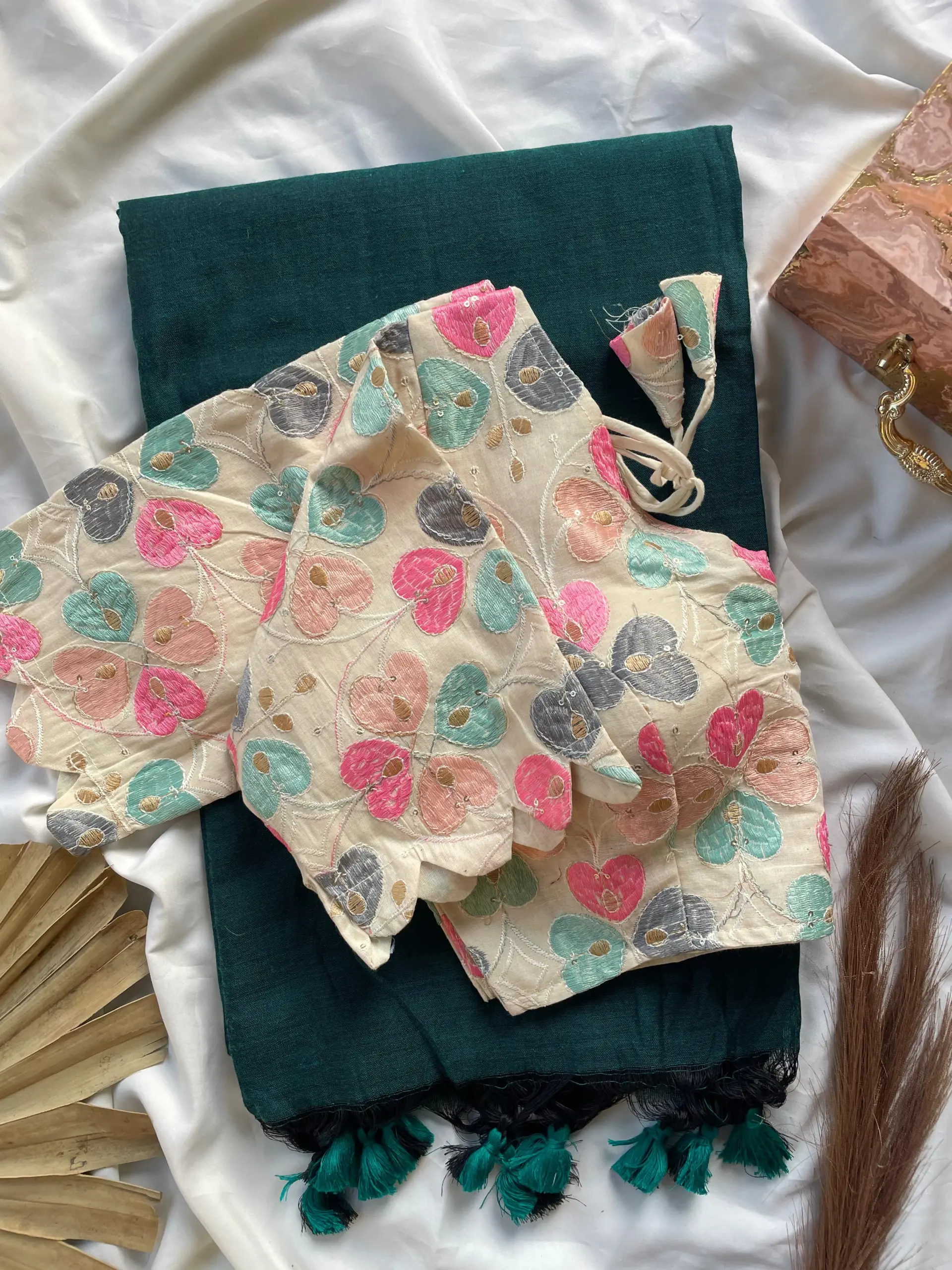 Khadi Work Vol 3 Cotton Saree Designer with Work Blouse Collection Sarees