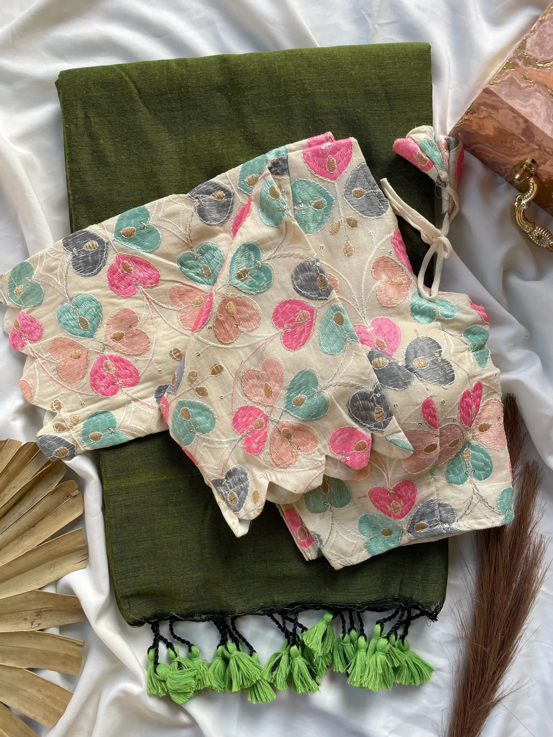 Khadi Work Vol 3 Cotton Saree Designer with Work Blouse Collection Sarees