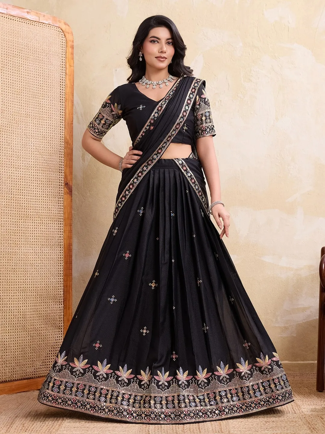 Kiara Krupa Star Georgette Embroidery Lehenga Choli
