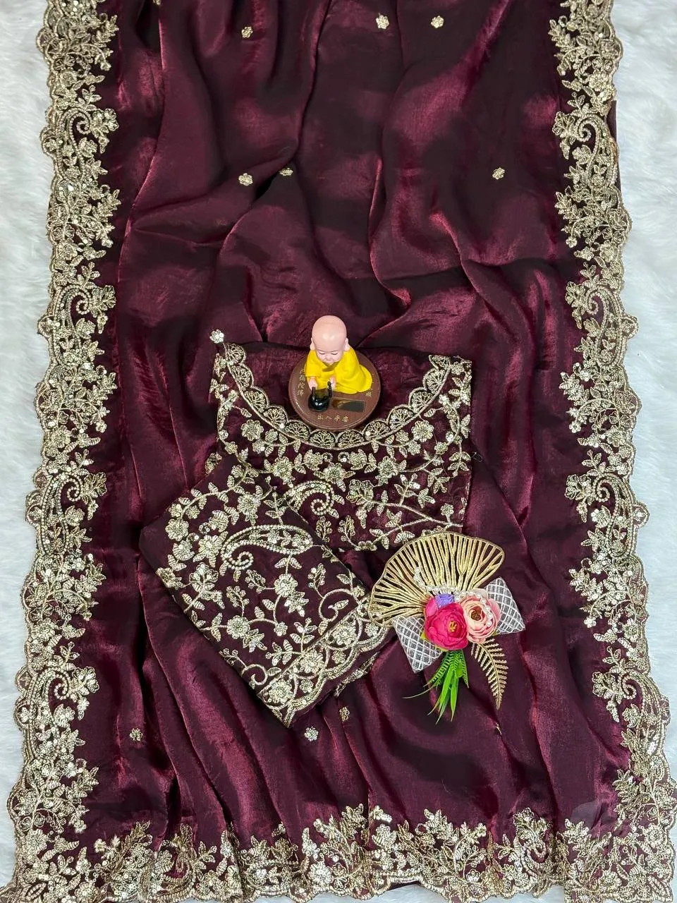 Kusum 800 Fandy Satin Designer Party Wear Sarees