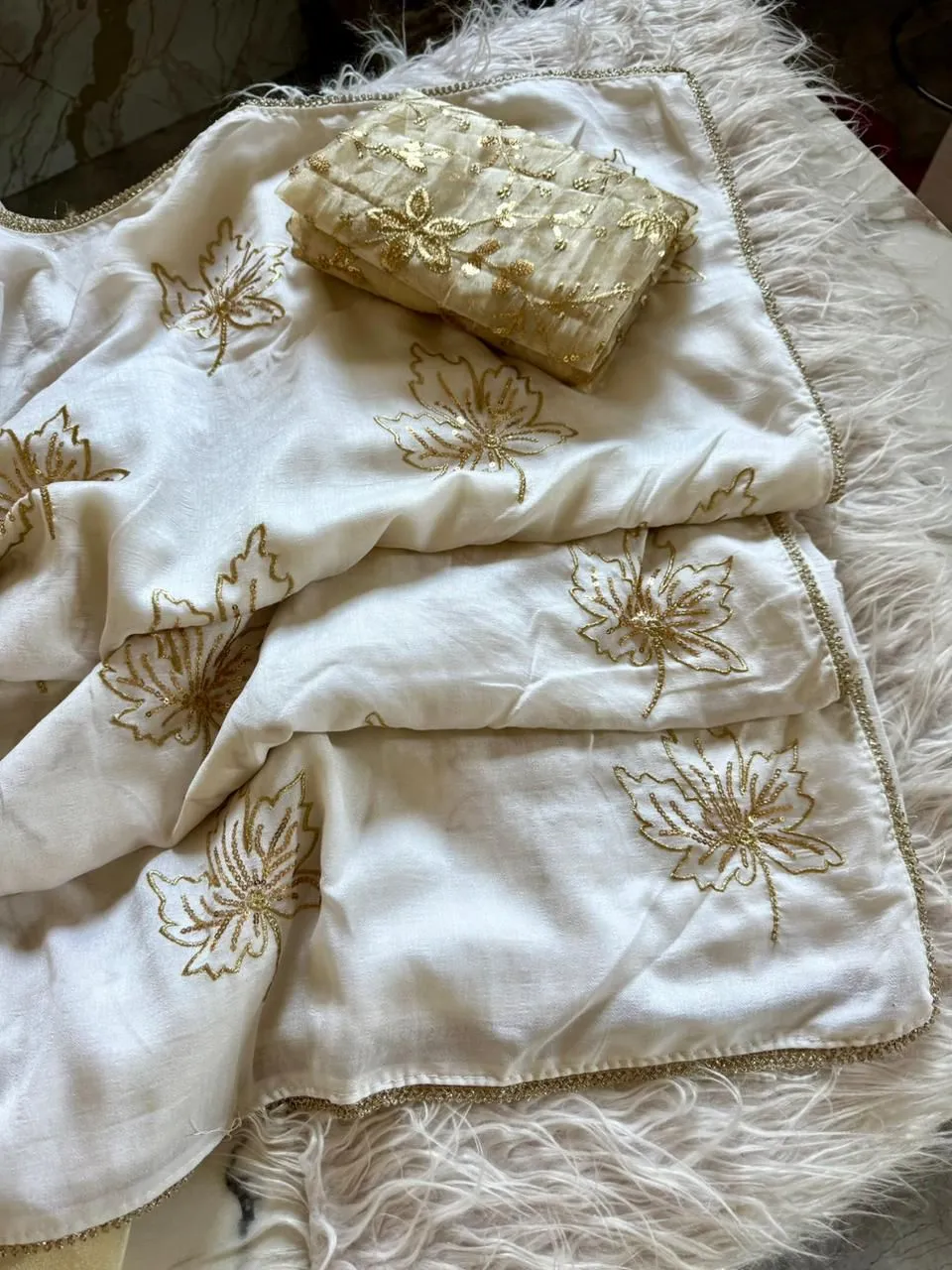 Kusum 804 Soft Vichitra Silk Sequins Embroidery Sarees