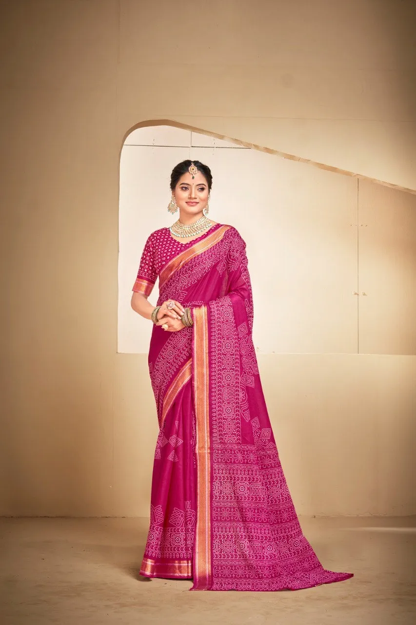 Lakhani Vol 03 Soft Cotton Bandhani Printed Saree