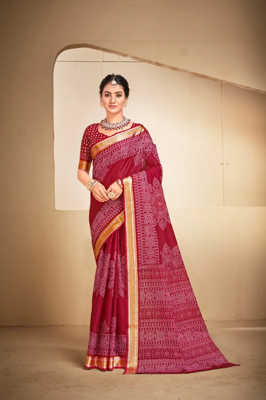 Lakhani Vol 03 Soft Cotton Bandhani Printed Saree