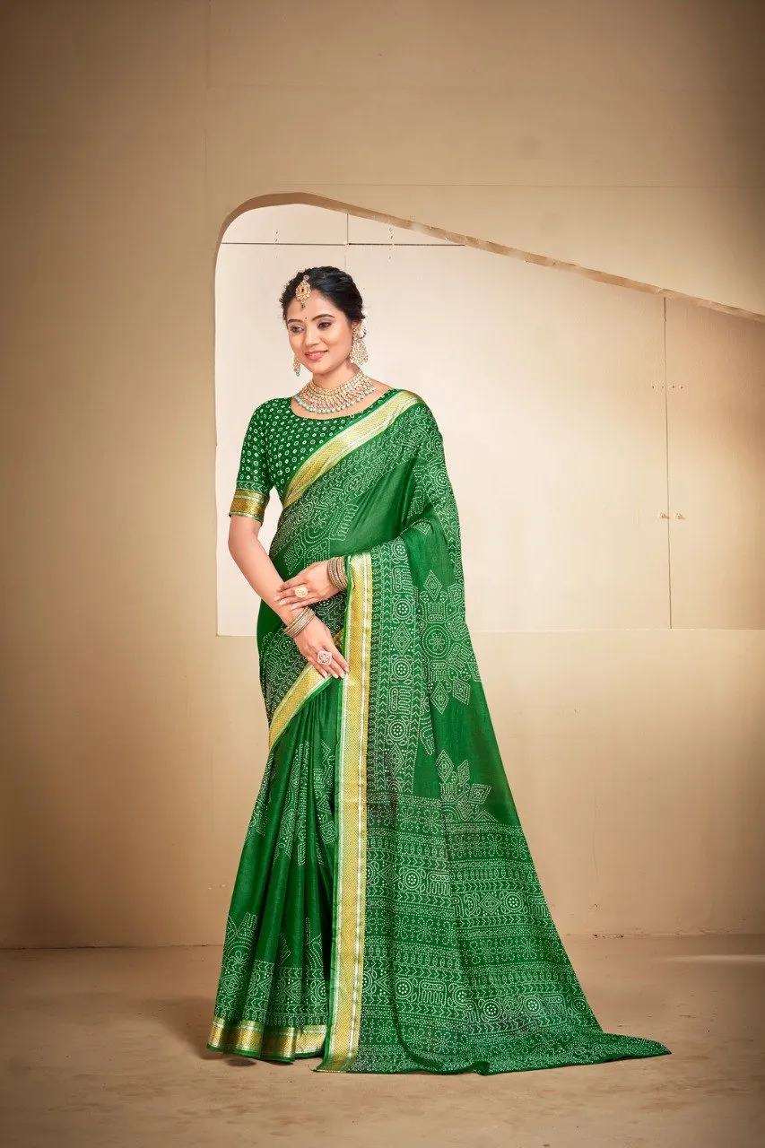 Lakhani Vol 03 Soft Cotton Bandhani Printed Saree