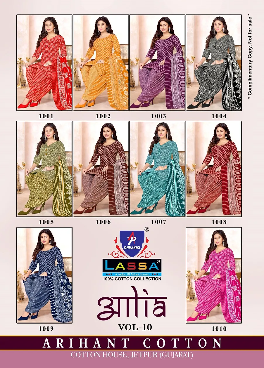 Lassa Aalia Vol 10 Unstitched Suits