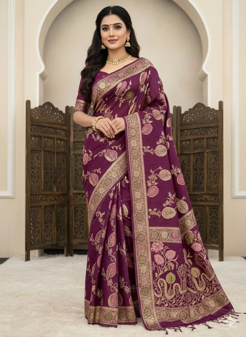 Laxmi 963 Soft Dola Silk Meenakari Weaving Festival Sarees