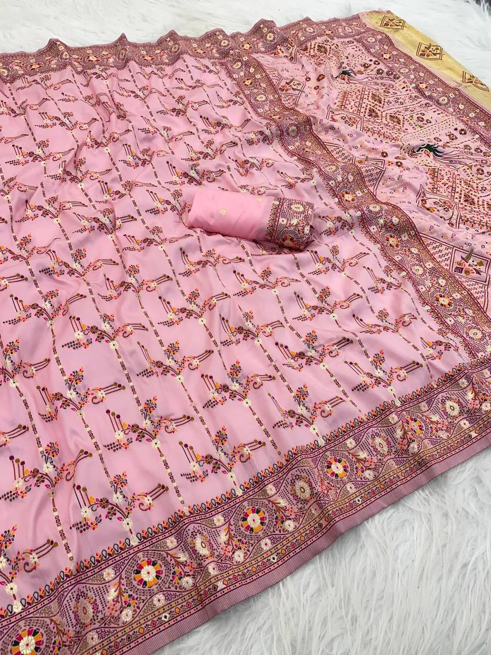 Laxmi 964 Rajwadi Pashmina Silk Festival Sarees