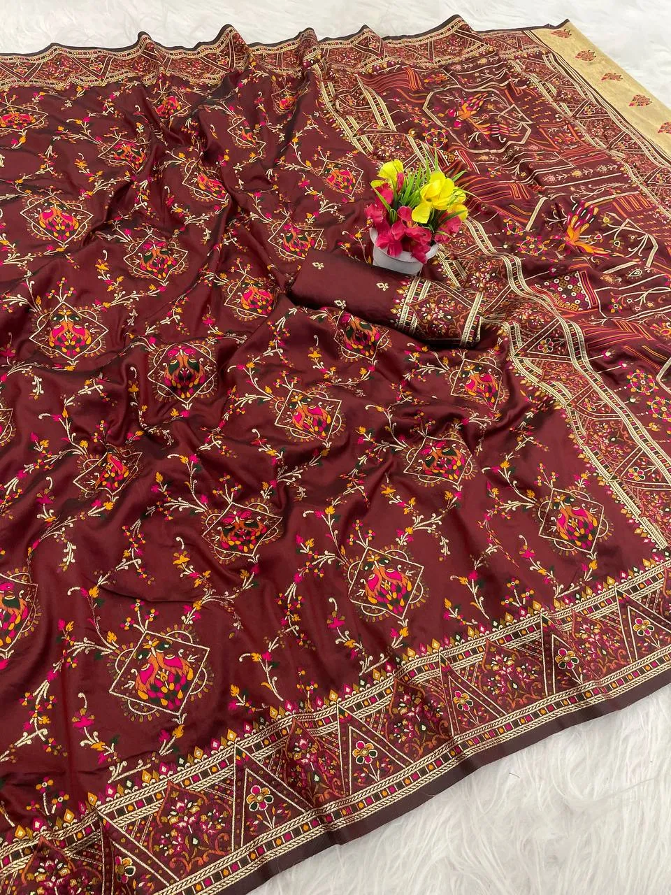 Laxmi 965 Rajwadi Pashmina Silk Weaving Sarees