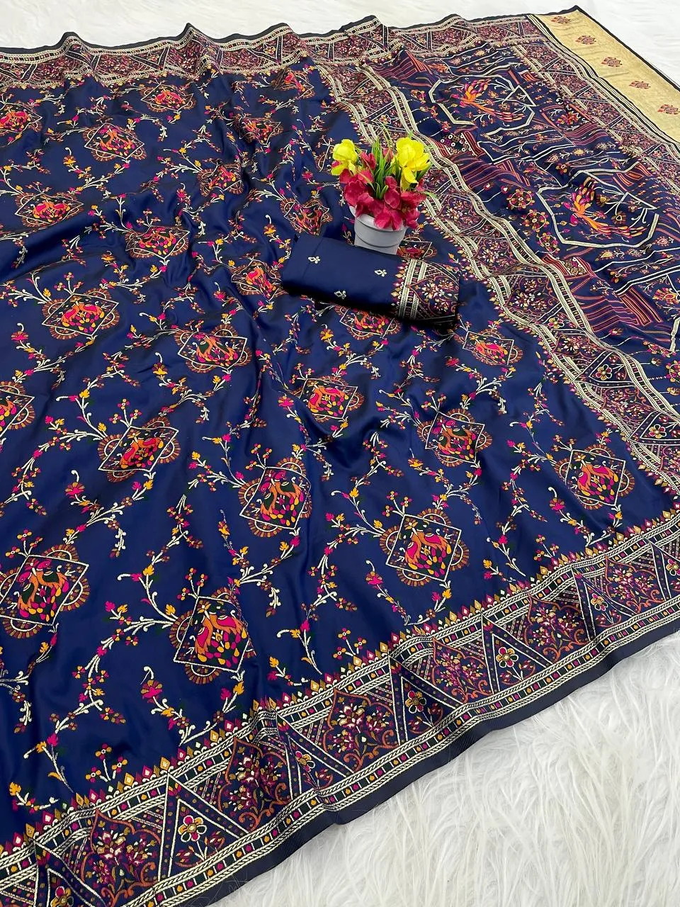 Laxmi 965 Rajwadi Pashmina Silk Weaving Sarees