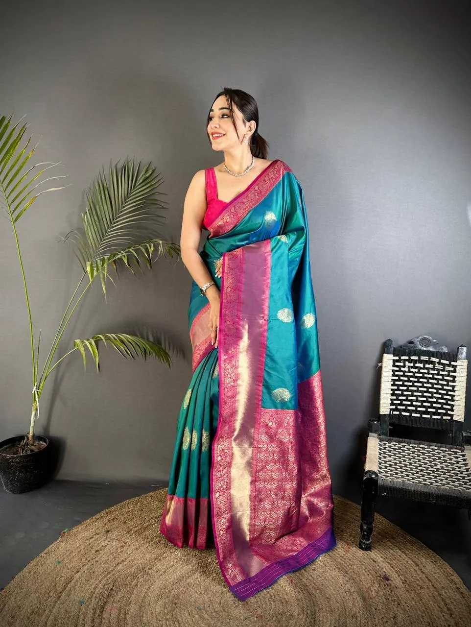 Laxmi 970 Kanijivaram Soft Silk Copper Zari Pongal Sarees