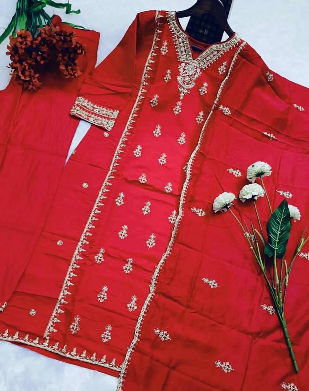 Laxmy Vol 39 Chanderi Silk Christmas Readymade Dress