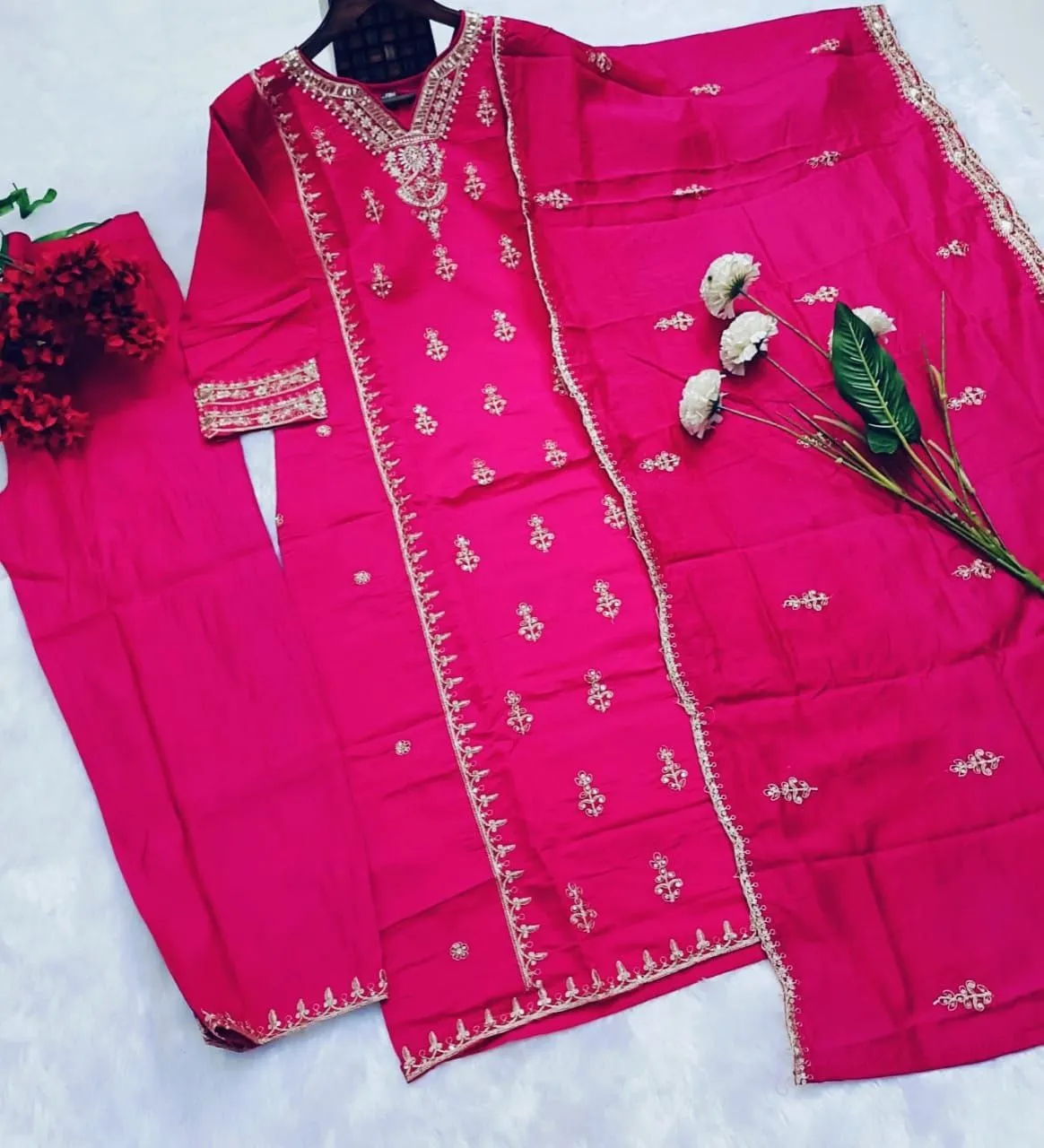 Laxmy Vol 39 Chanderi Silk Christmas Readymade Dress