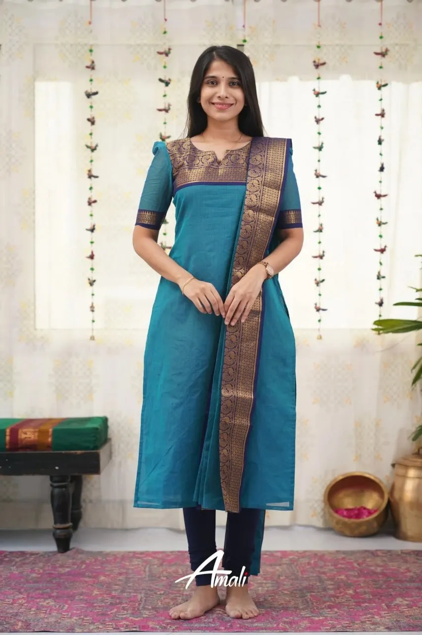 LFK Ruhi Kanchi Cotton Pongal Festival Kurtis