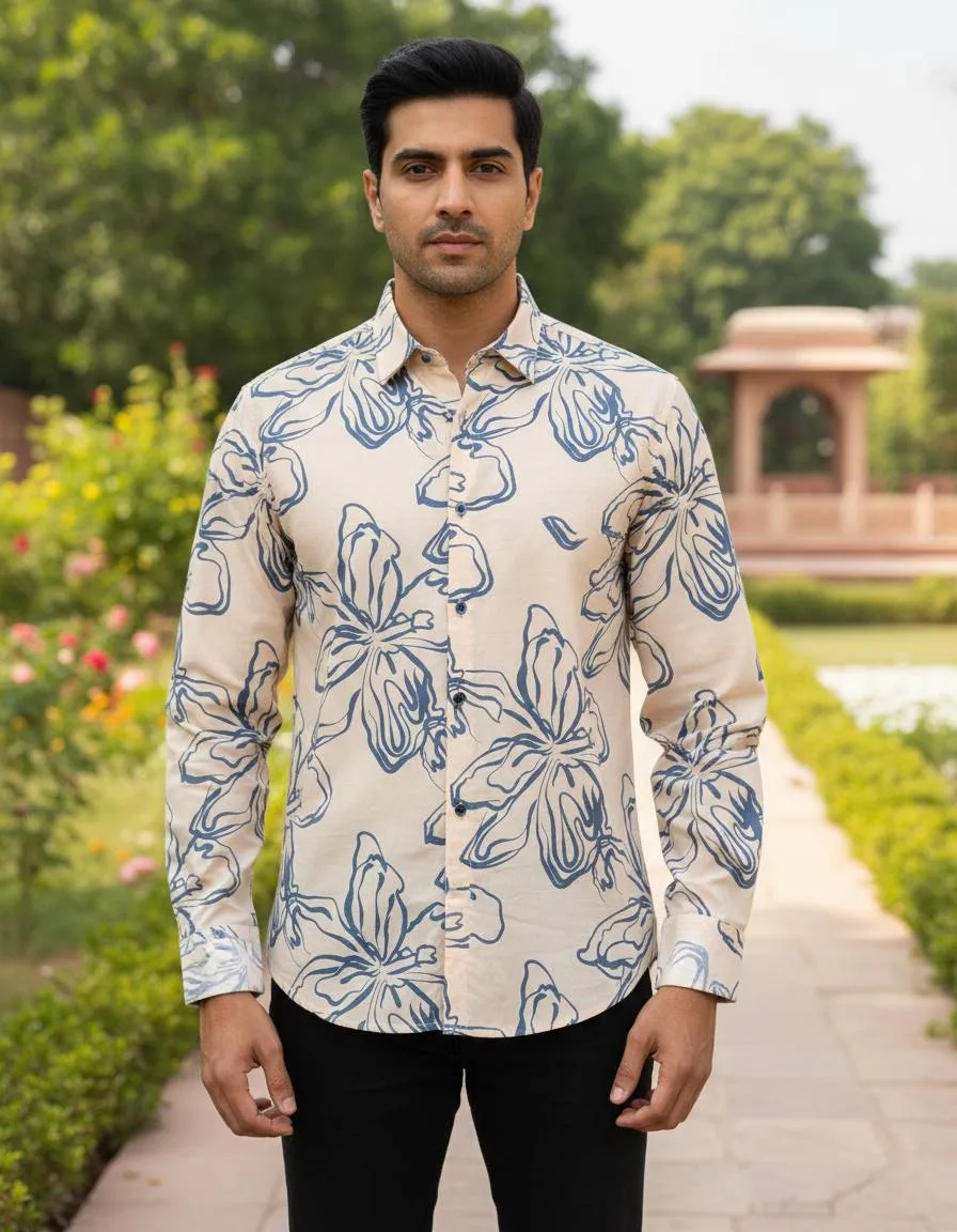 LTT Vol 35 Cottan Linen Designer Shirt Men's Wear