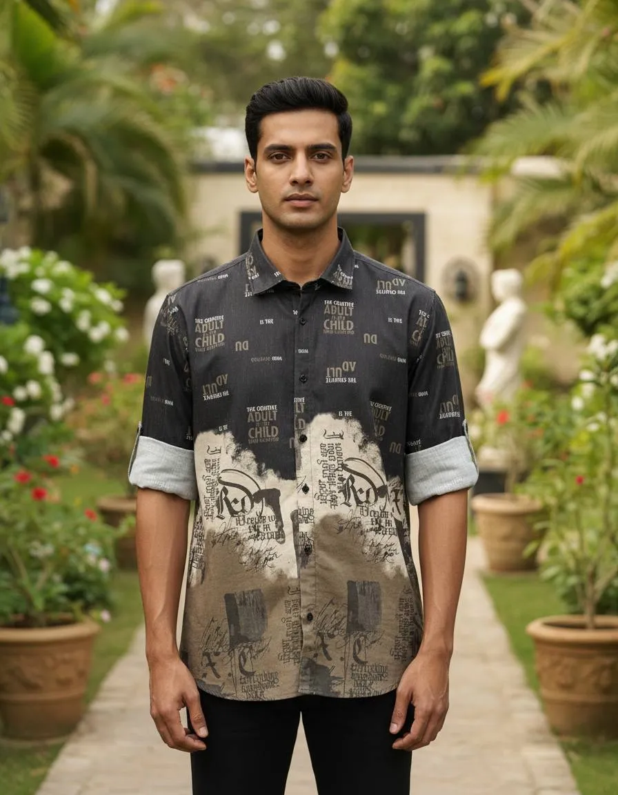 LTT Vol 37 Cottan Linen Designer Traditional Shirt Men's Wear