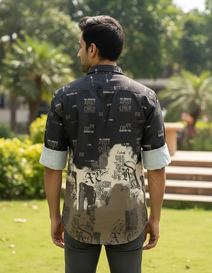 LTT Vol 37 Cottan Linen Designer Traditional Shirt Men's Wear