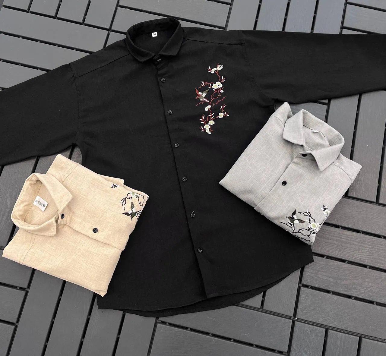 LTT Vol 39 Linen Embroidery Work Shirt Men's Wear