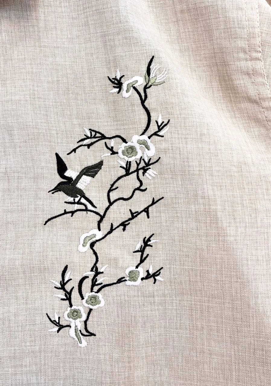 LTT Vol 39 Linen Embroidery Work Shirt Men's Wear